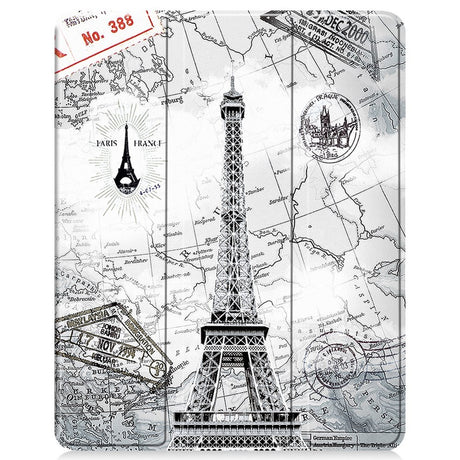 EIDERWOOD iPad Air 13" (2026 / 2025 / 2024) Tri-Fold Kunstlæder Cover m. Vågeblus Funktion - Eiffeltårnet