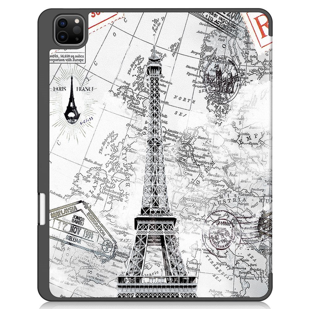 EIDERWOOD iPad Air 13" (2026 / 2025 / 2024) Tri-Fold Kunstlæder Cover m. Vågeblus Funktion - Eiffeltårnet