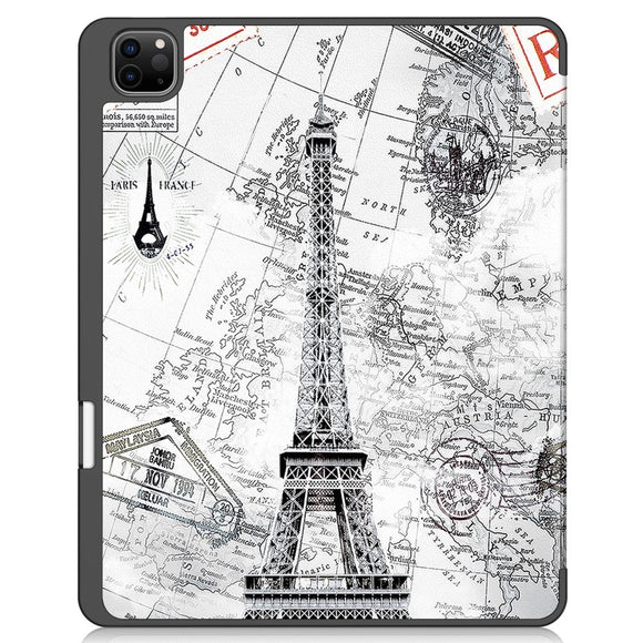 EIDERWOOD iPad Air 13" (2026 / 2025 / 2024) Tri-Fold Kunstlæder Cover m. Vågeblus Funktion - Eiffeltårnet