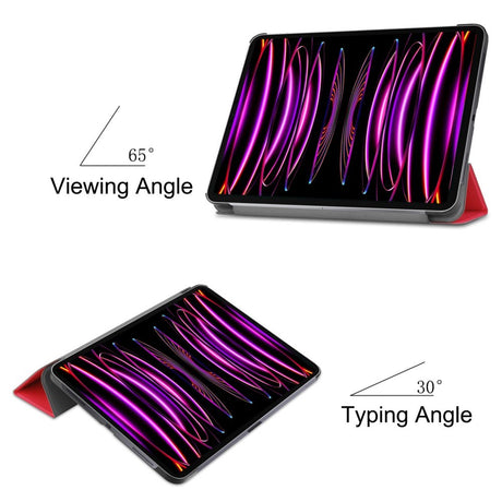 EIDERWOOD iPad Air 13" (2026 / 2025 / 2024) Tri-Fold Læder Cover - Rød