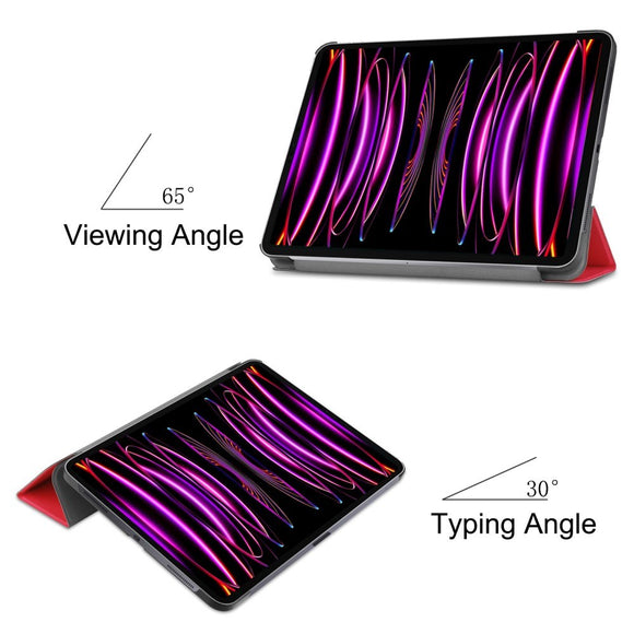 EIDERWOOD iPad Air 13" (2026 / 2025 / 2024) Tri-Fold Læder Cover - Rød