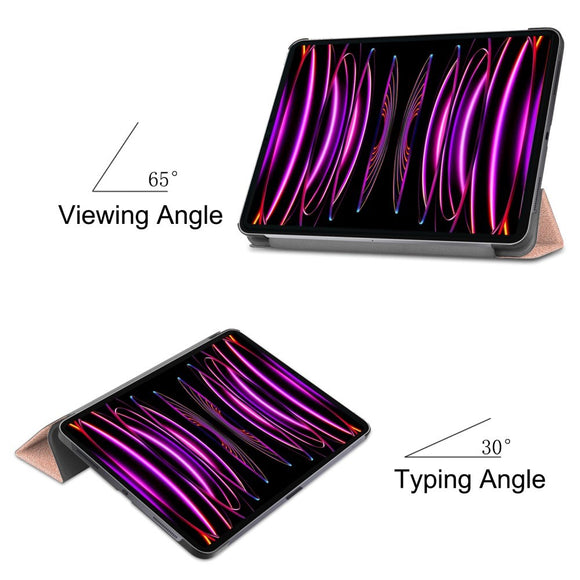 EIDERWOOD iPad Air 13" (2026 / 2025 / 2024) Tri-Fold Læder Cover - Rose Gold
