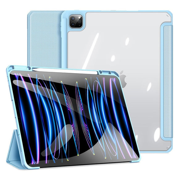 iPad Pro 13" (2025 / 2024) Shockproof Cover m. Penholder - DUX DUCIS TOBY Series - Gennemsigtig / Lyseblå