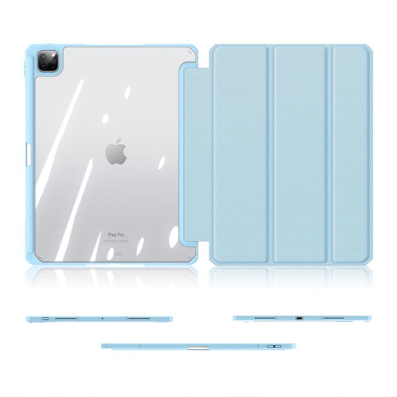 iPad Pro 13" (2025 / 2024) Shockproof Cover m. Penholder - DUX DUCIS TOBY Series - Gennemsigtig / Lyseblå