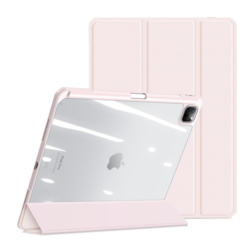 iPad Pro 13" (2025 / 2024) Shockproof Cover m. Penholder - DUX DUCIS TOBY Series - Gennemsigtig / Pink