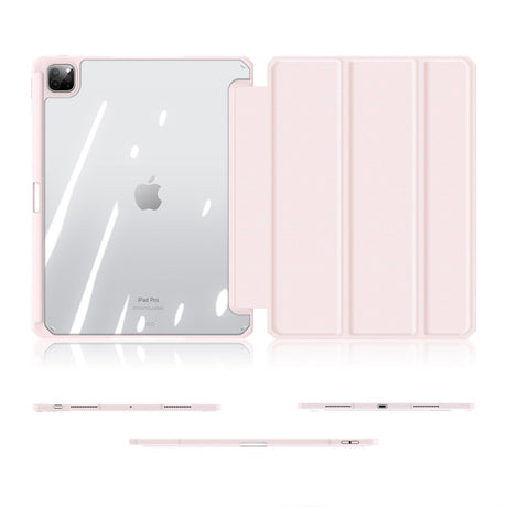 iPad Pro 13" (2025 / 2024) Shockproof Cover m. Penholder - DUX DUCIS TOBY Series - Gennemsigtig / Pink