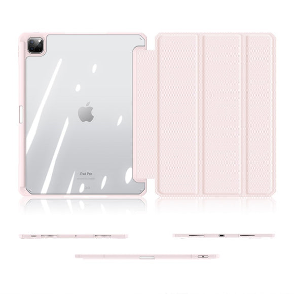 iPad Pro 13" (2025 / 2024) Shockproof Cover m. Penholder - DUX DUCIS TOBY Series - Gennemsigtig / Pink