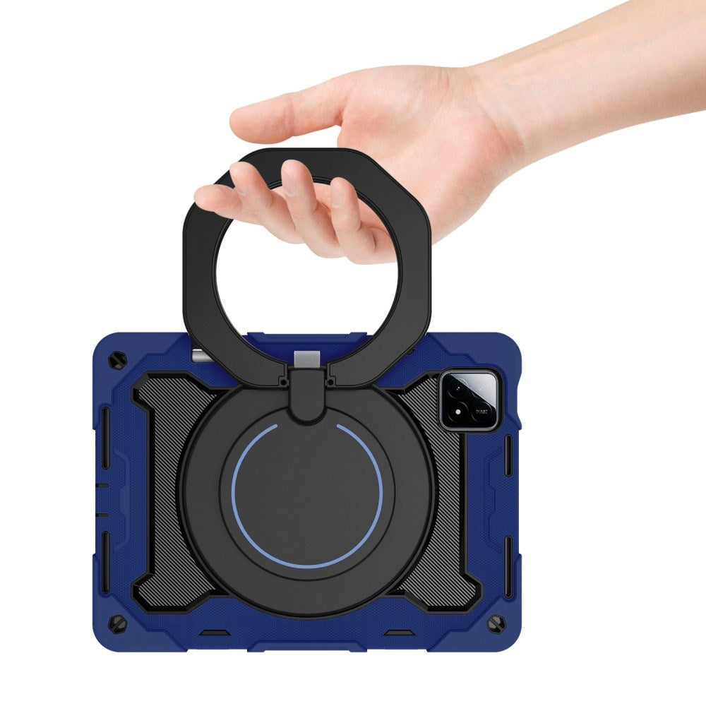 EIDERWOOD Xiaomi Pad 6S Pro Tablet Cover Anti-Drop m. Kickstand og Pen Holder - Mørkeblå