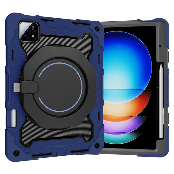 EIDERWOOD Xiaomi Pad 6S Pro Tablet Cover Anti-Drop m. Kickstand og Pen Holder - Mørkeblå