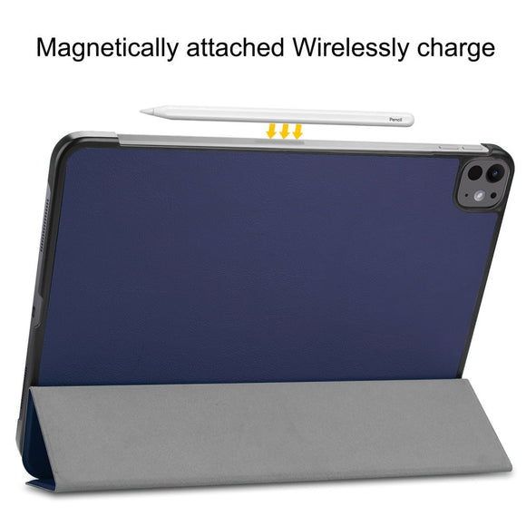 EIDERWOOD iPad Pro 13" (2025 / 2024) Tri-Fold Læder Cover - Blå