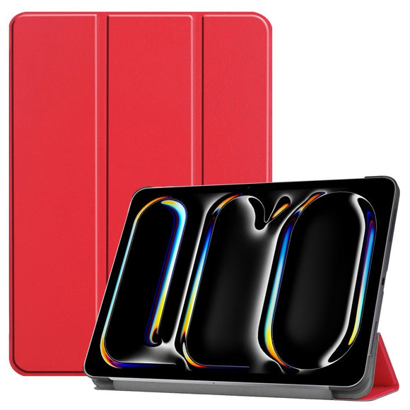 EIDERWOOD iPad Pro 13" (2025 / 2024) Tri-Fold Læder Cover - Rød
