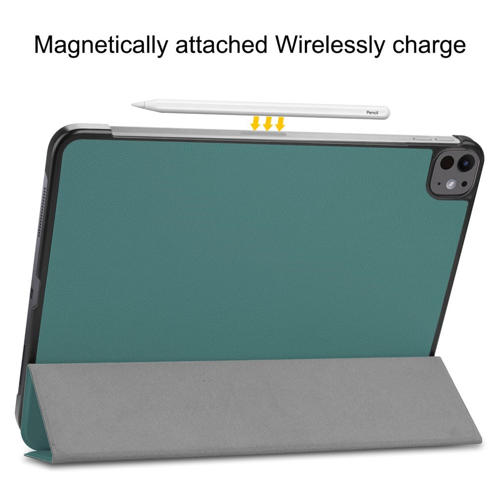 EIDERWOOD iPad Pro 13" (2025 / 2024) Tri-Fold Læder Cover - Grøn