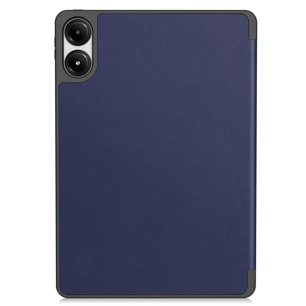 EIDERWOOD Xiaomi Redmi Pad Pro Tri-Fold Kunst Læder Cover m. Stylus Pencil Holder - Blå