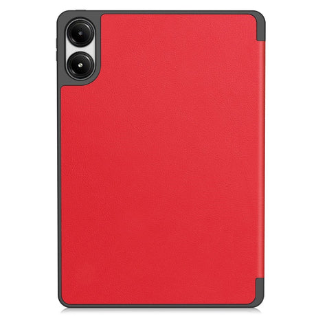 EIDERWOOD Xiaomi Redmi Pad Pro Tri-Fold Kunst Læder Cover m. Stylus Pencil Holder - Rød