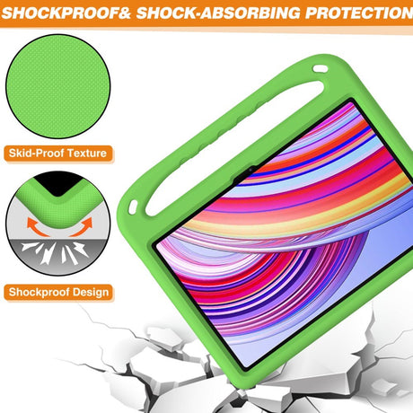 EIDERWOOD Xiaomi Redmi Pad Pro Børne Cover m. Håndtag - Grøn
