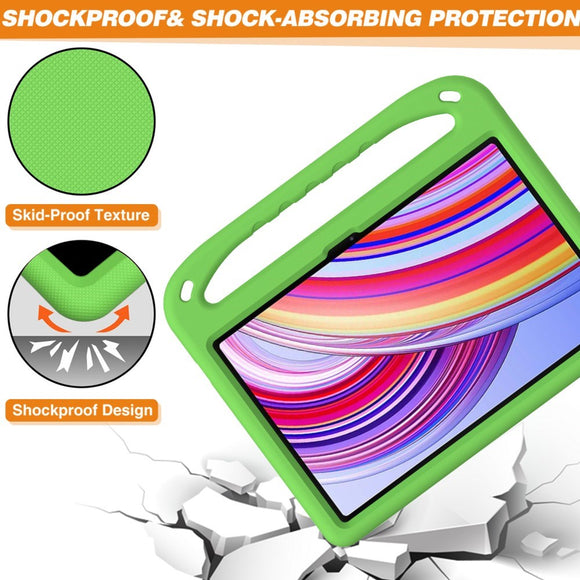 EIDERWOOD Xiaomi Redmi Pad Pro Børne Cover m. Håndtag - Grøn