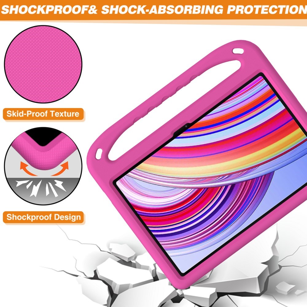 EIDERWOOD Xiaomi Redmi Pad Pro Børne Cover m. Håndtag - Lyserød