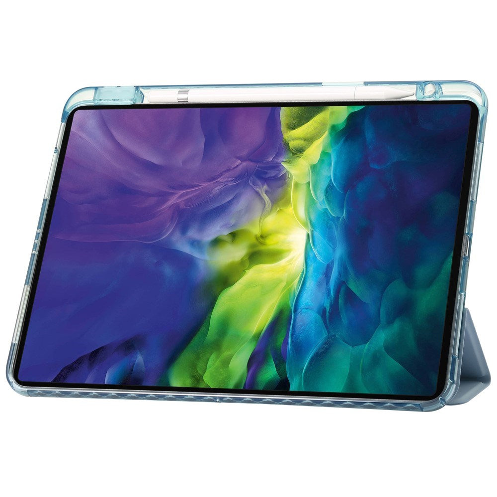 EIDERWOOD iPad Pro 13" (2025 / 2024) Tri-Fold Kunst Læder Cover m. Apple Pencil Holder - Lyseblå