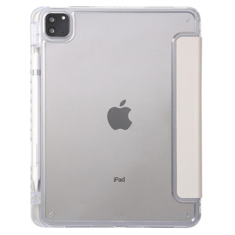 EIDERWOOD iPad Pro 13" (2025 / 2024) Tri-Fold Kunst Læder Cover m. Apple Pencil Holder - Creme