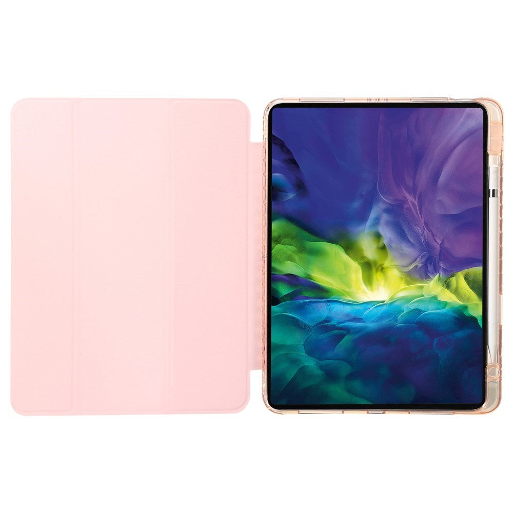 EIDERWOOD iPad Pro 11" (2025 / 2024) Tri-Fold Kunst Læder Cover m. Apple Pencil Holder - Lyserød