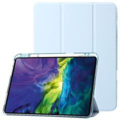 EIDERWOOD iPad Pro 11" (2025 / 2024) Tri-Fold Kunst Læder Cover m. Apple Pencil Holder - Lyseblå