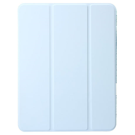 EIDERWOOD iPad Pro 11" (2025 / 2024) Tri-Fold Kunst Læder Cover m. Apple Pencil Holder - Lyseblå