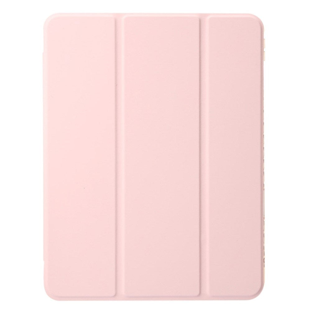 EIDERWOOD iPad Air 11" (2026 / 2025 / 2024) Tri-Fold Kunst Læder Cover m. Apple Pencil Holder - Lyserød