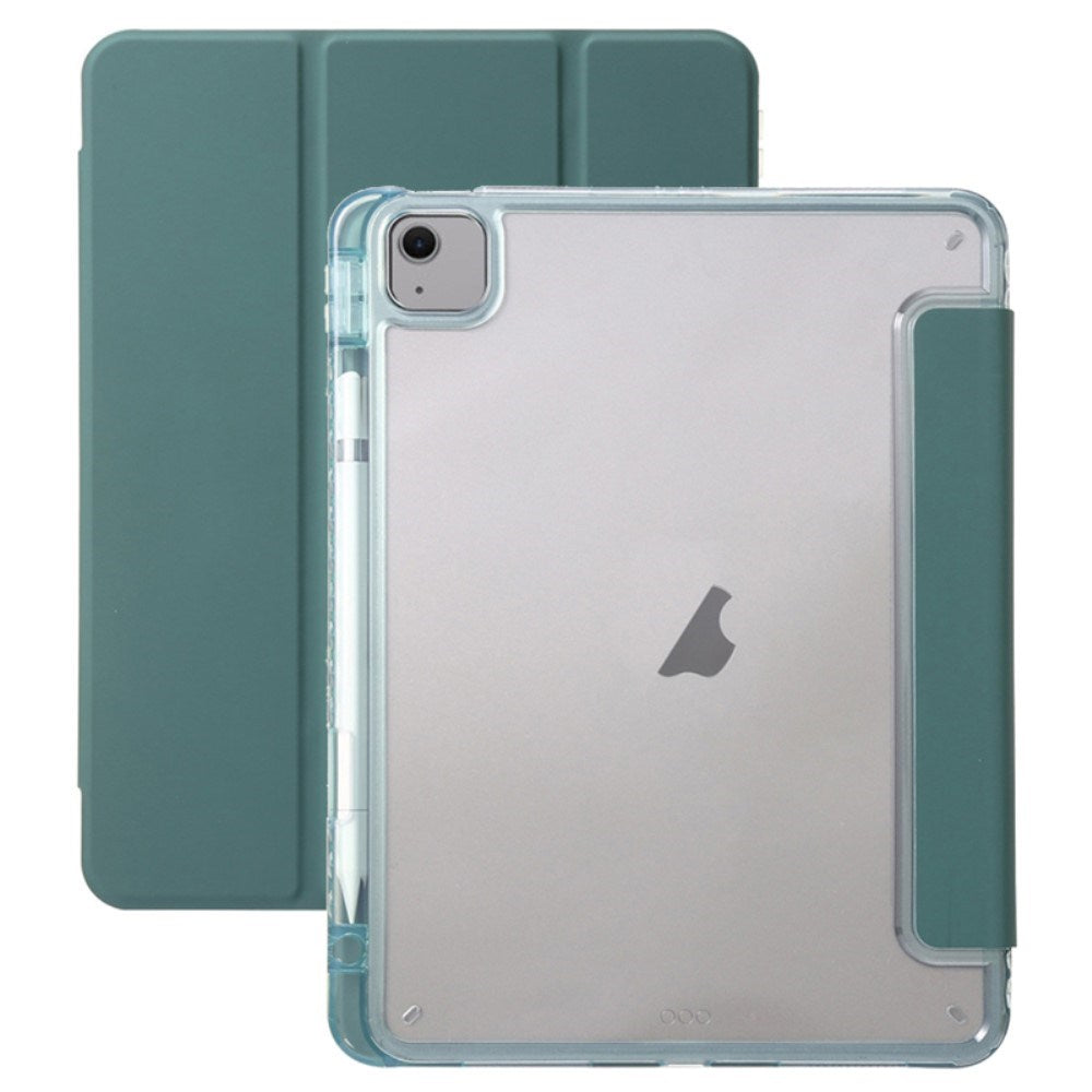 EIDERWOOD iPad Air 11" (2026 / 2025 / 2024) Tri-Fold Kunst Læder Cover m. Apple Pencil Holder - Grøn