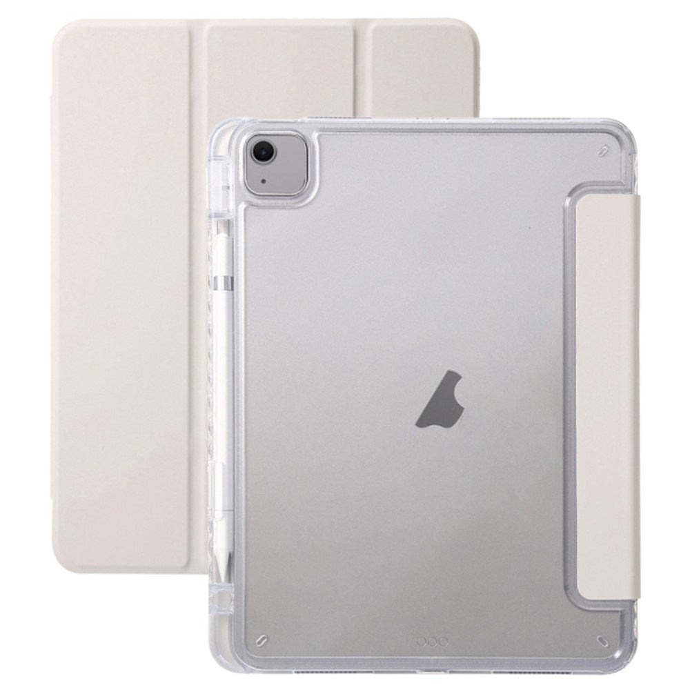 EIDERWOOD iPad Air 11" (2026 / 2025 / 2024) Tri-Fold Kunst Læder Cover m. Apple Pencil Holder - Grå