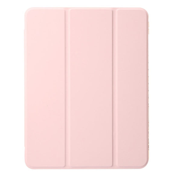EIDERWOOD iPad Air 13" (2026 / 2025 / 2024) Tri-Fold Kunst Læder Cover m. Apple Pencil Holder - Lyserød