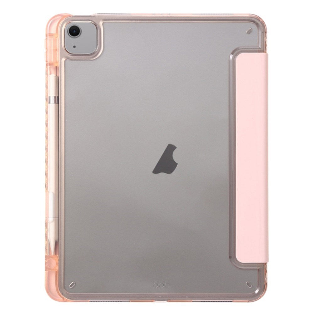 EIDERWOOD iPad Air 13" (2026 / 2025 / 2024) Tri-Fold Kunst Læder Cover m. Apple Pencil Holder - Lyserød
