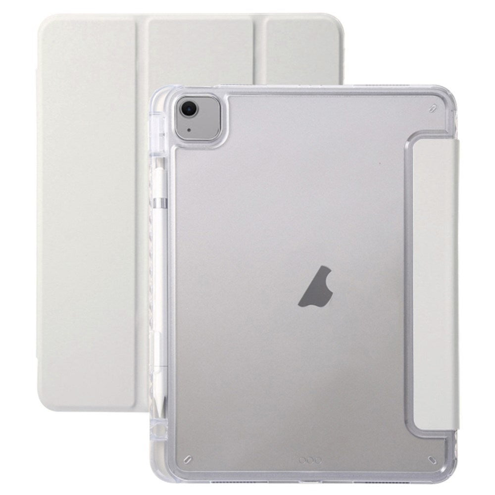 EIDERWOOD iPad Air 13" (2026 / 2025 / 2024) Tri-Fold Kunst Læder Cover m. Apple Pencil Holder - Grå