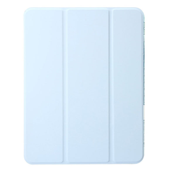 EIDERWOOD iPad Air 13" (2026 / 2025 / 2024) Tri-Fold Kunst Læder Cover m. Apple Pencil Holder - Lyseblå