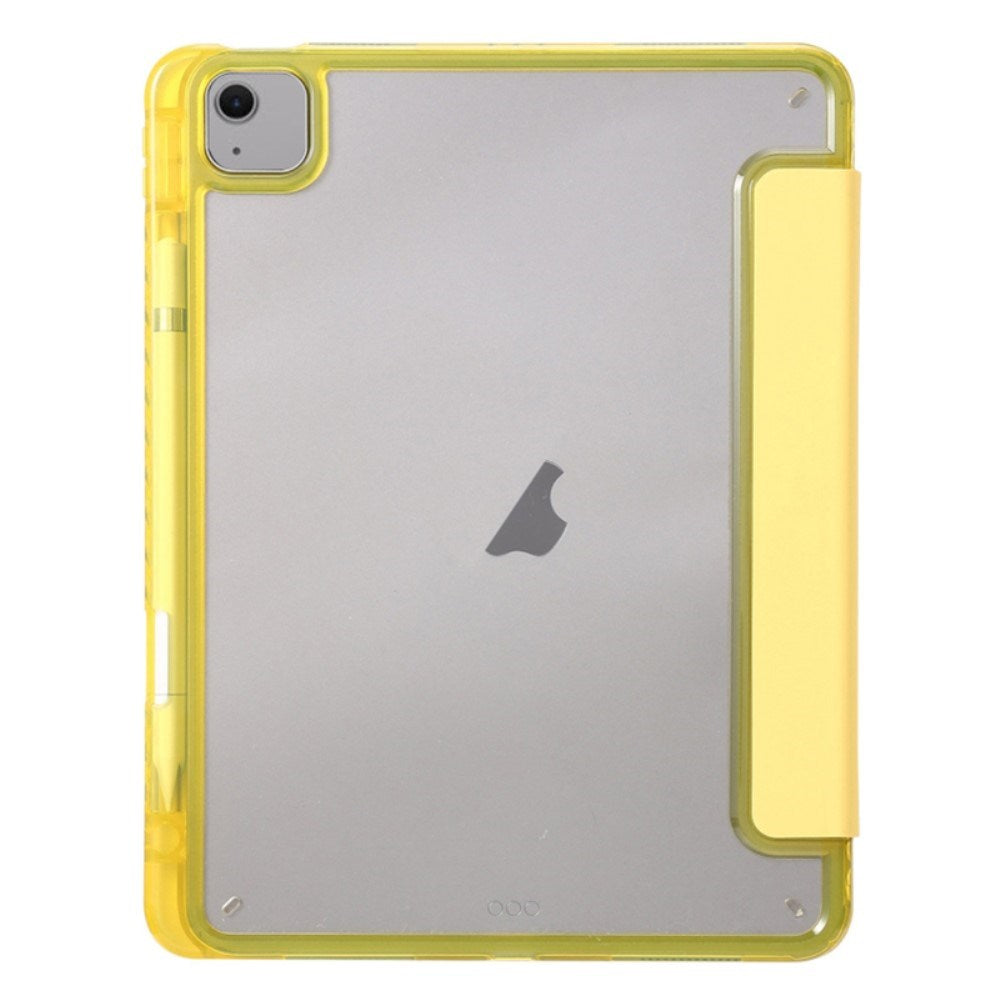 EIDERWOOD iPad Air 13" (2026 / 2025 / 2024) Tri-Fold Kunst Læder Cover m. Apple Pencil Holder - Gul