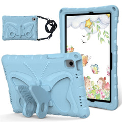 Samsung Galaxy Tab A11+ (Plus) / A9+ (Plus) EIDERWOOD Børne Cover - Butterfly Kickstand Cover m. Skulderstrop - Lyseblå