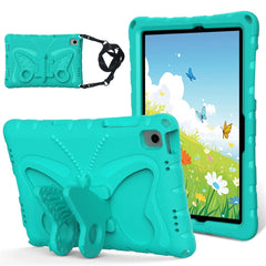 Samsung Galaxy Tab A11+ (Plus) / A9+ (Plus) EIDERWOOD Børne Cover - Butterfly Kickstand Cover m. Skulderstrop - Turkis