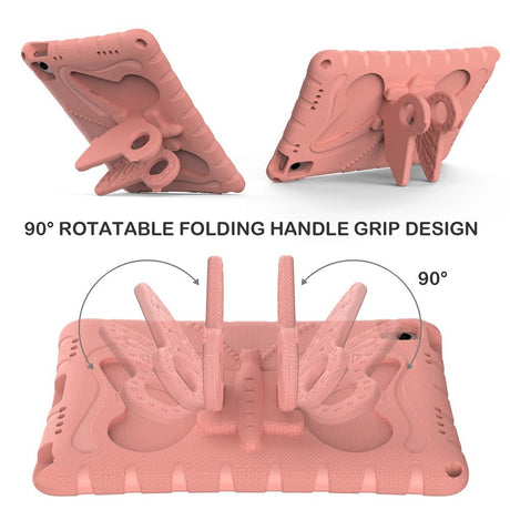 Samsung Galaxy Tab A11+ (Plus) / A9+ (Plus) EIDERWOOD Børne Cover - Butterfly Kickstand Cover m. Skulderstrop - Lyserød