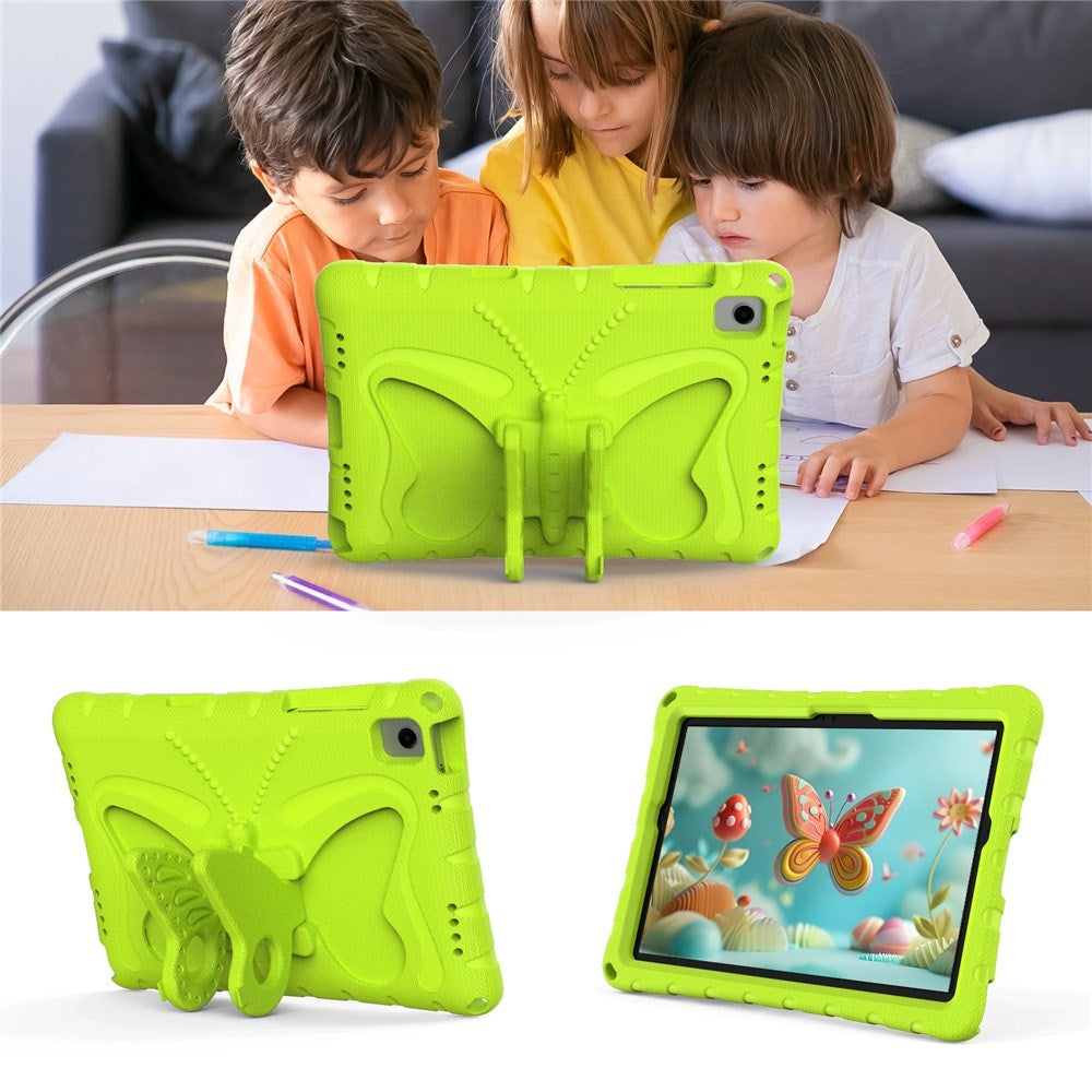 Samsung Galaxy Tab A11+ (Plus) / A9+ (Plus) EIDERWOOD Børne Cover - Butterfly Kickstand Cover m. Skulderstrop - Grøn