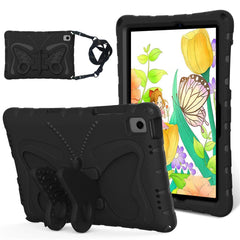 Samsung Galaxy Tab A11+ (Plus) / A9+ (Plus) EIDERWOOD Børne Cover - Butterfly Kickstand Cover m. Skulderstrop - Sort