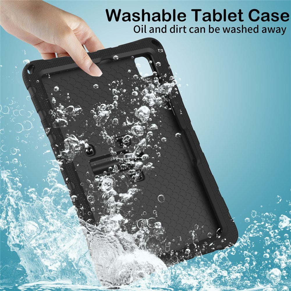 Samsung Galaxy Tab A11+ (Plus) / A9+ (Plus) EIDERWOOD Børne Cover - Butterfly Kickstand Cover m. Skulderstrop - Sort