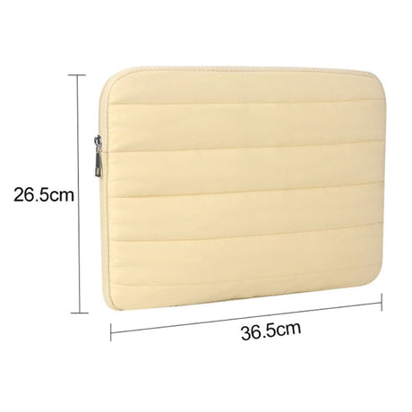 Stof MacBook / Laptop Sleeve 13-14" (35 x 25 Cm) m. Dunjakke Design - Gul