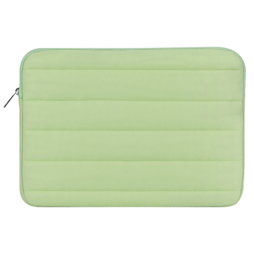 Stof MacBook / Laptop Sleeve 13-14" (35 x 25 Cm) m. Dunjakke Design - Grøn