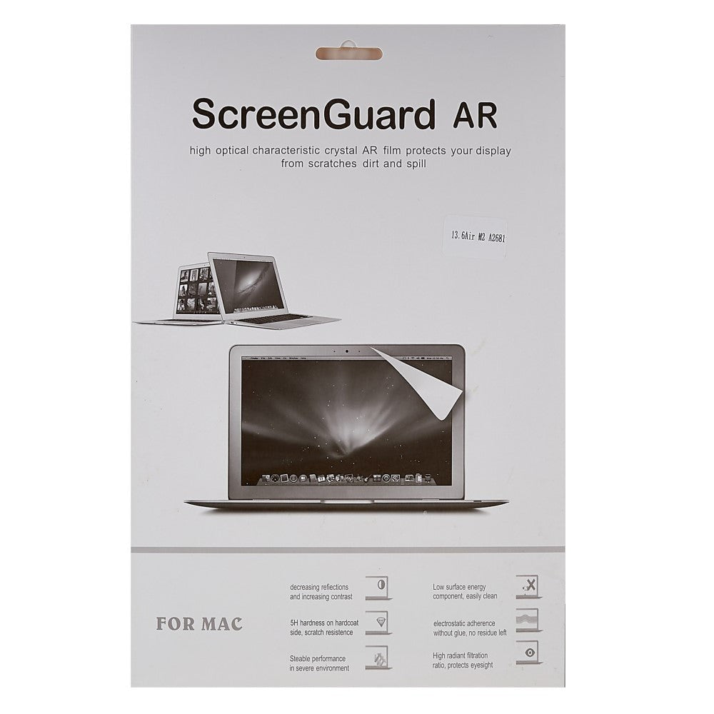 MacBook Air 13" M5/M4/M3/M2 (2026-2022) Skærmbeskyttelse - Gennemsigtig