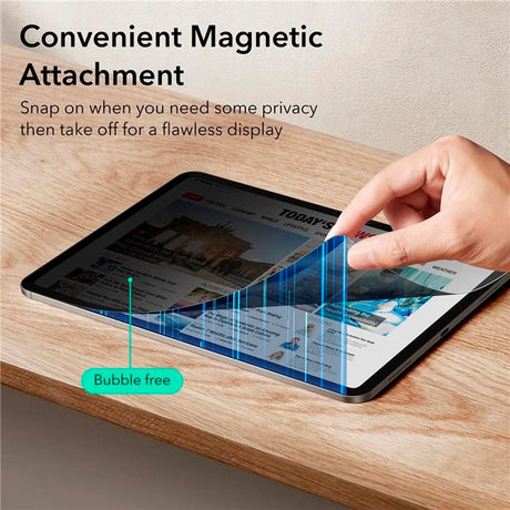 ESR iPad Pro 11 (2018 - 2022) / iPad Air (2020 - 2022) Magnetisk Beskyttelsesfilm - Privacy - Sort / Gennemsigtig