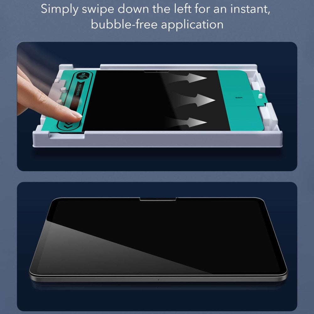 ESR iPad Pro 11" (2025 / 2024) Hærdet Skærmbeskyttelsesglas inkl. Monteringsramme - Full Fit - 2 Stk. - Gennemsigtig