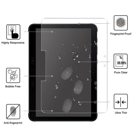 Samsung Galaxy Tab Active 4 Pro Arc Edge Hærdet Glas - Skærmbeskyttelse - Gennemsigtig