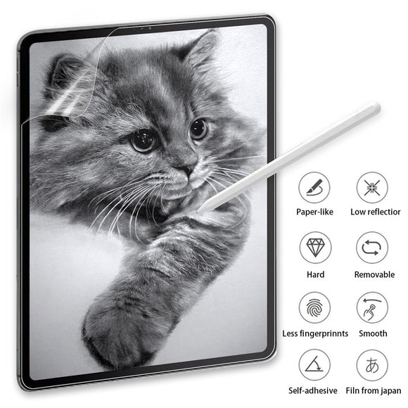 iPad Pro 11" (2025 - 2018) PET Papir Tekstur Beskyttelsesfilm m. Privacy - Gennemsigtig