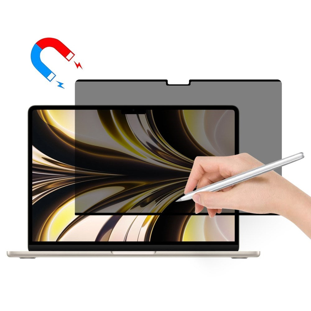 MacBook Air 13" M5/M4/M3/M2 (2026-2022) Magnetisk Privacy Skærmbeskyttelse - Gennemsigtig