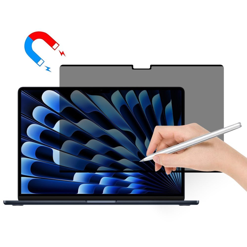 MacBook Air 15" M5/M4/M3/M2 (2026-2023) Magnetisk Privacy Skærmbeskyttelse - Gennemsigtig