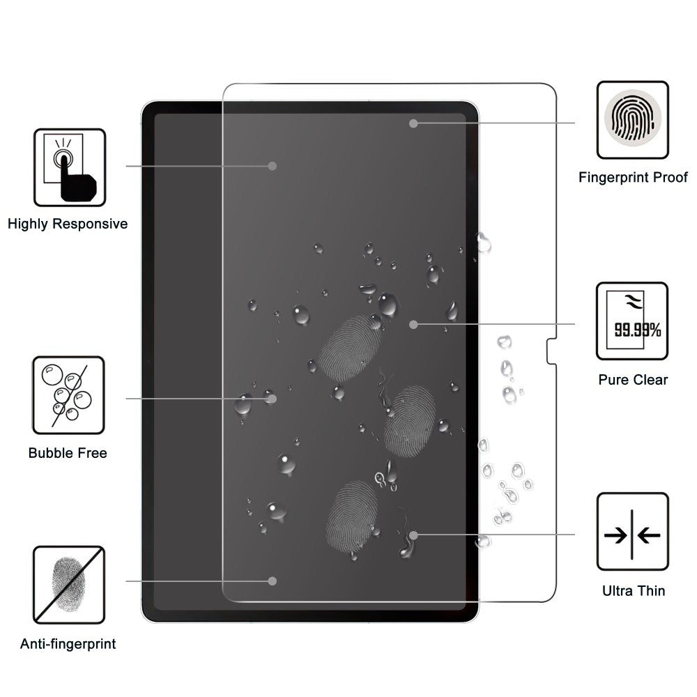 Samsung Galaxy Tab S10 FE+ (Plus) Hærdet Skærmbeskyttelsesglas - Gennemsigtig